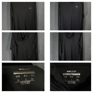 Lot of 2 Willit Sun Protection Hoodie Mens Large Black Long Sleeve Shirt UPF50+